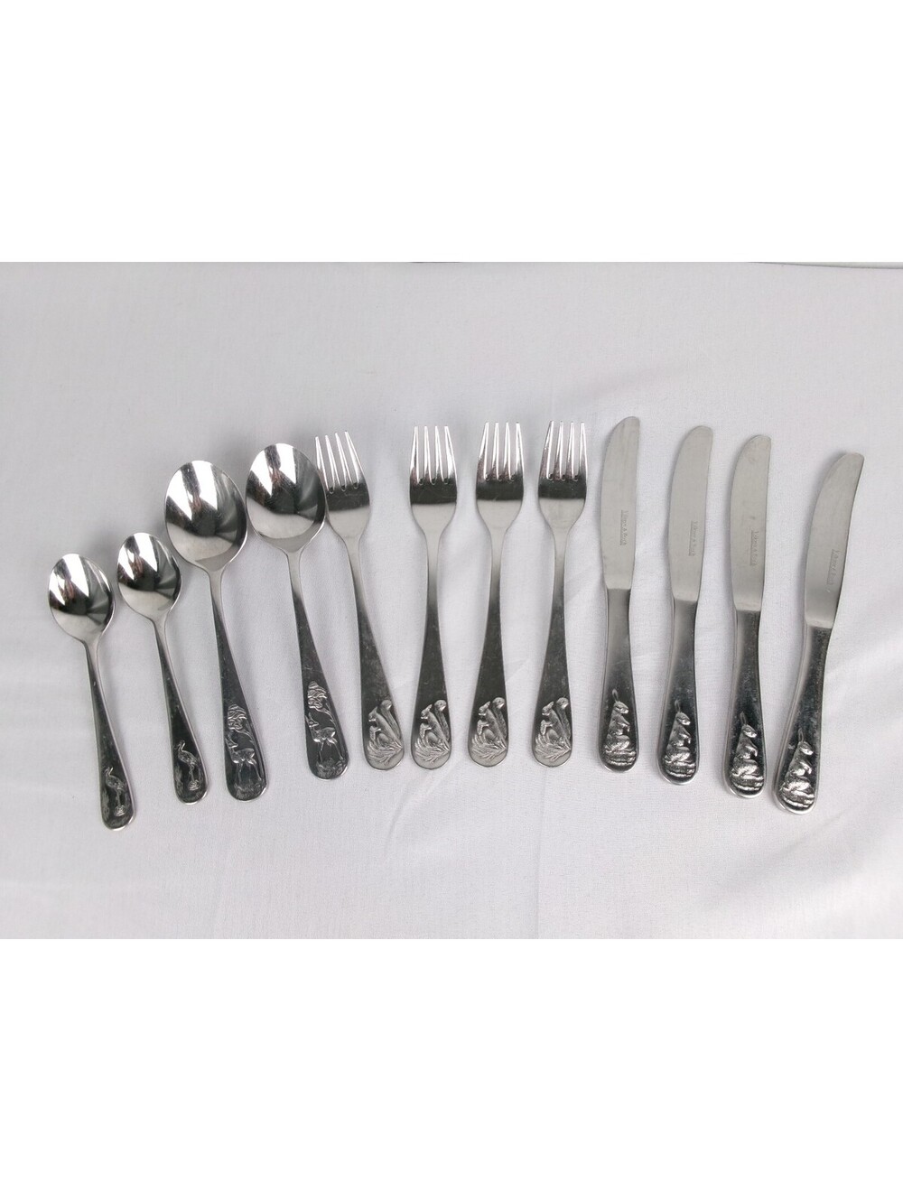 Villeroy & Boch Children's Flatware 12 Pc 18/10 Stainless Steel Animal Wildlife